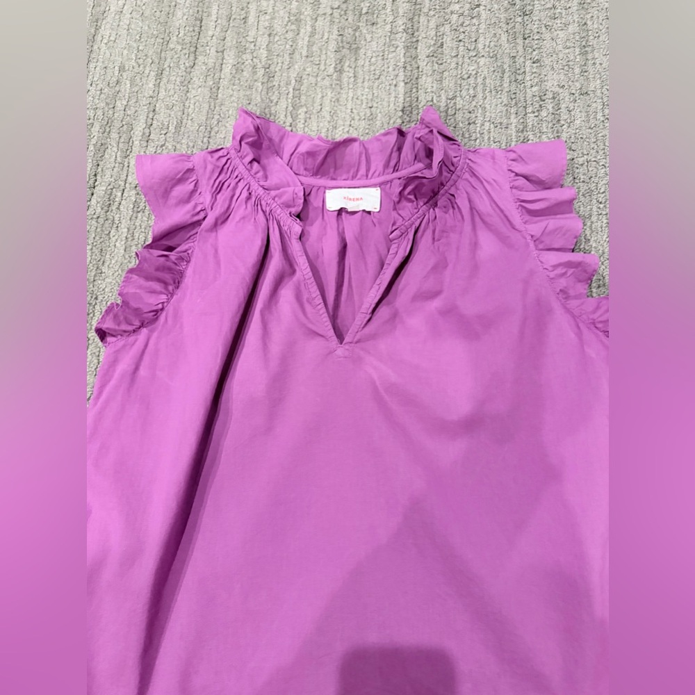 XiRENA Fuchsia Ruffle Blouse - Picture 10 of 15
